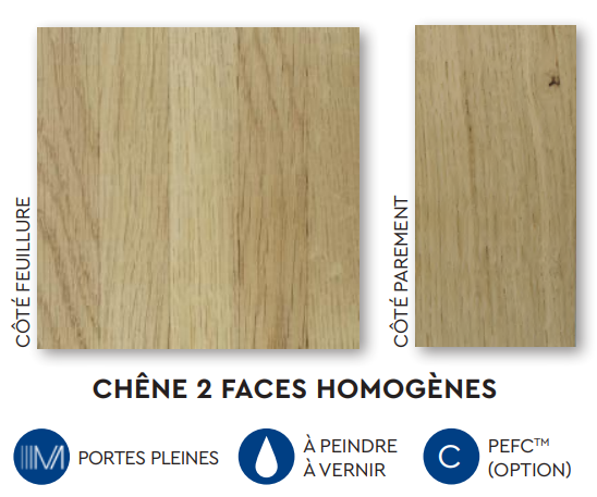 CHÊNE 2 FACES HOMOGÈNES